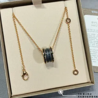Bvlgari B.zero1 Multi-Band Black Ceramic and Gold Necklace