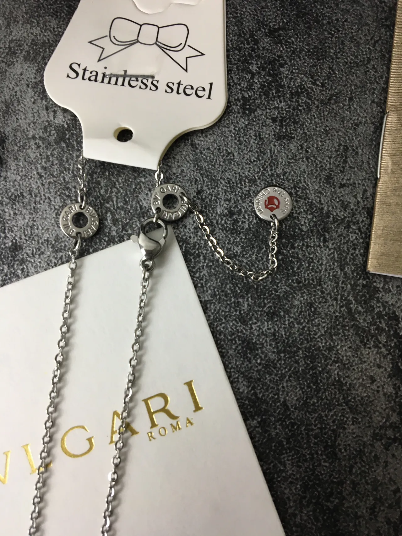 Bvlgari B.zero1 Rock قلادة سيراميك أسود وماس 5