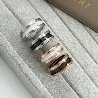 Bvlgari B.zero1 Triple-Band Ceramic Inlay Ring
