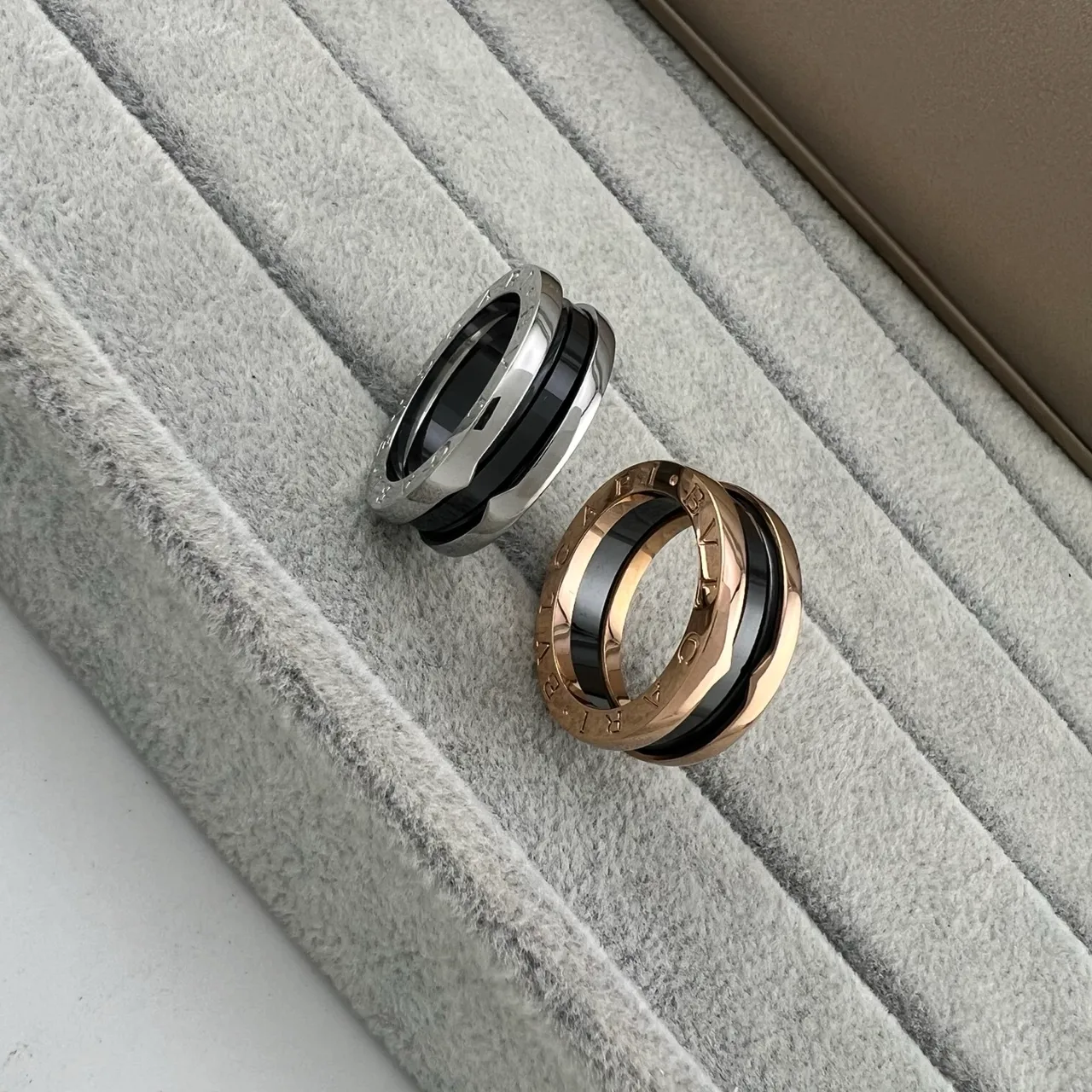 Bvlgari B.zero1 Triple-Band Ceramic Inlay Ring 3
