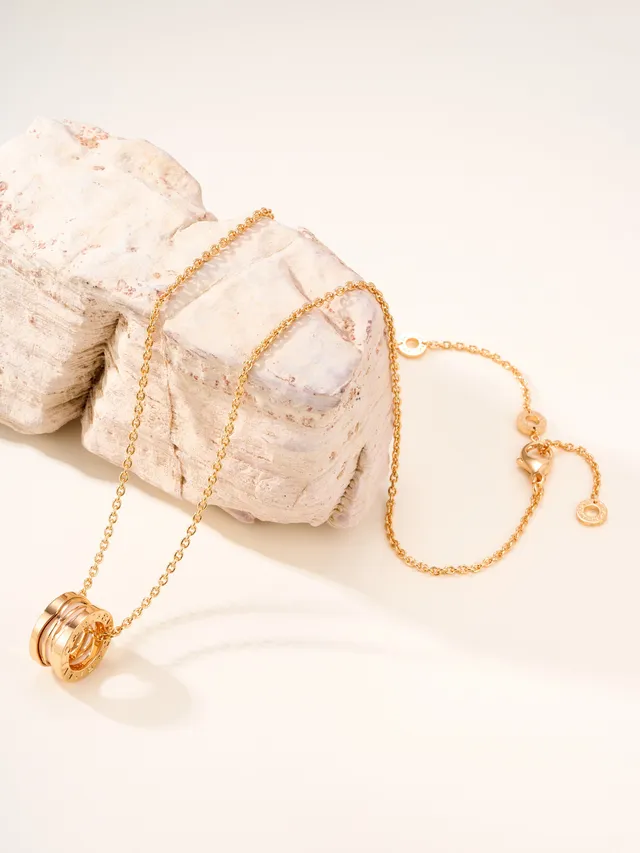 Bvlgari B.zero1 Triple Ring Ceramic Inlay Necklace 14
