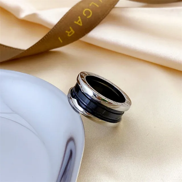 Bvlgari B.zero1 Tubular Multi-Band Engraved Ceramic Ring 2