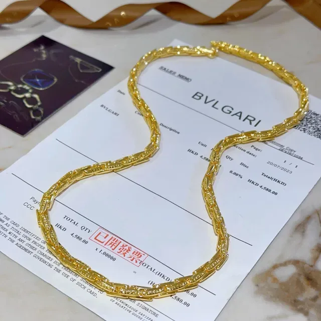 Bvlgari Gold Link Chain Necklace 4
