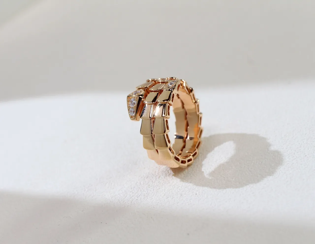 Bvlgari Serpenti Coiled Scale Motif Diamond Ring 5