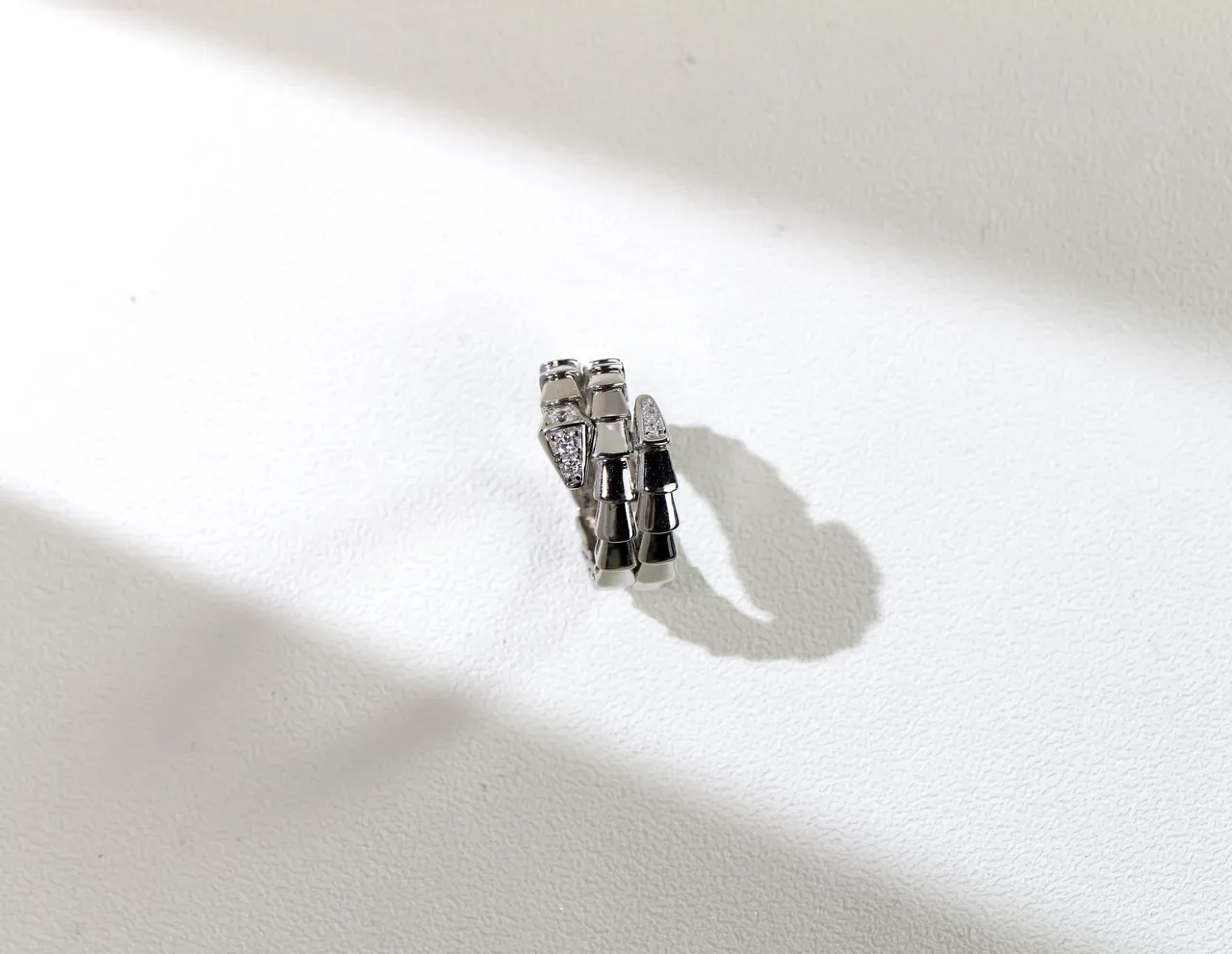 Bvlgari Serpenti Coiled Scale Motif Diamond Ring 7
