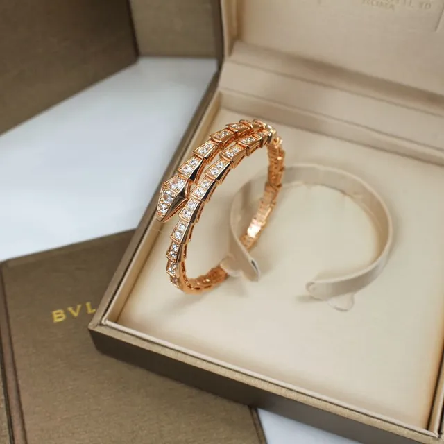 Bvlgari Serpenti Pavé Diamants Or Blanc Bracelet Spirale 5