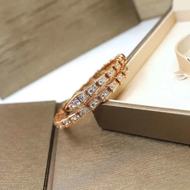 Bvlgari Serpenti Pavé Diamants Or Blanc Bracelet Spirale 9