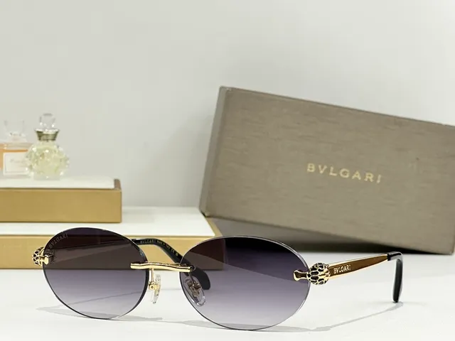 Bvlgari Serpenti রিমলেস ওভাল গ্রেডিয়েন্ট বাদামী সানগ্লাসেস 2