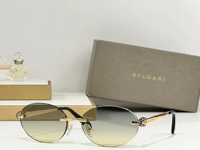 Bvlgari Serpenti রিমলেস ওভাল গ্রেডিয়েন্ট বাদামী সানগ্লাসেস 3