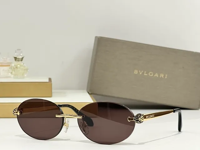 Bvlgari Serpenti রিমলেস ওভাল গ্রেডিয়েন্ট বাদামী সানগ্লাসেস 5