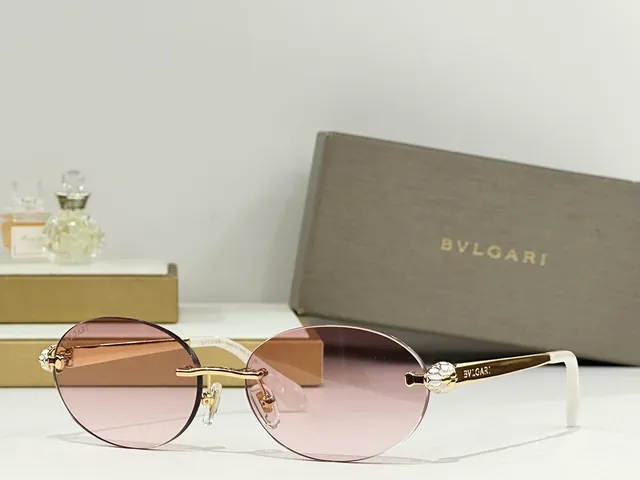 Bvlgari Serpenti রিমলেস ওভাল গ্রেডিয়েন্ট বাদামী সানগ্লাসেস 6