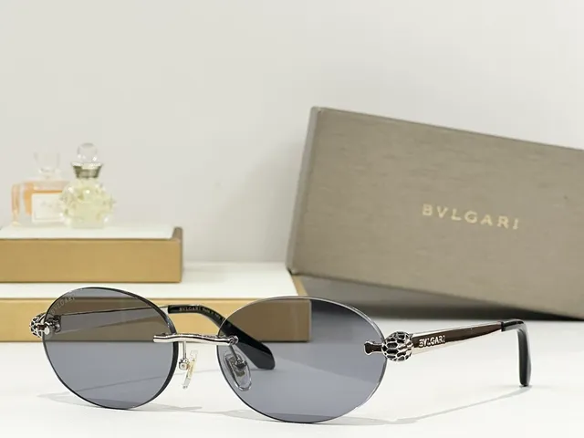 Bvlgari Serpenti রিমলেস ওভাল গ্রেডিয়েন্ট বাদামী সানগ্লাসেস 8
