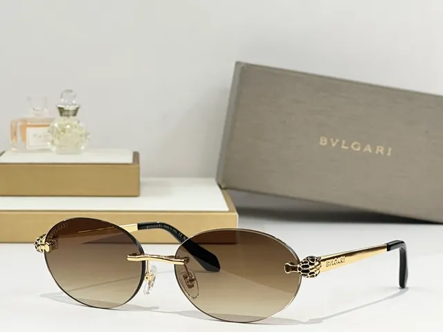 Bvlgari Serpenti রিমলেস ওভাল গ্রেডিয়েন্ট বাদামী সানগ্লাসেস 9
