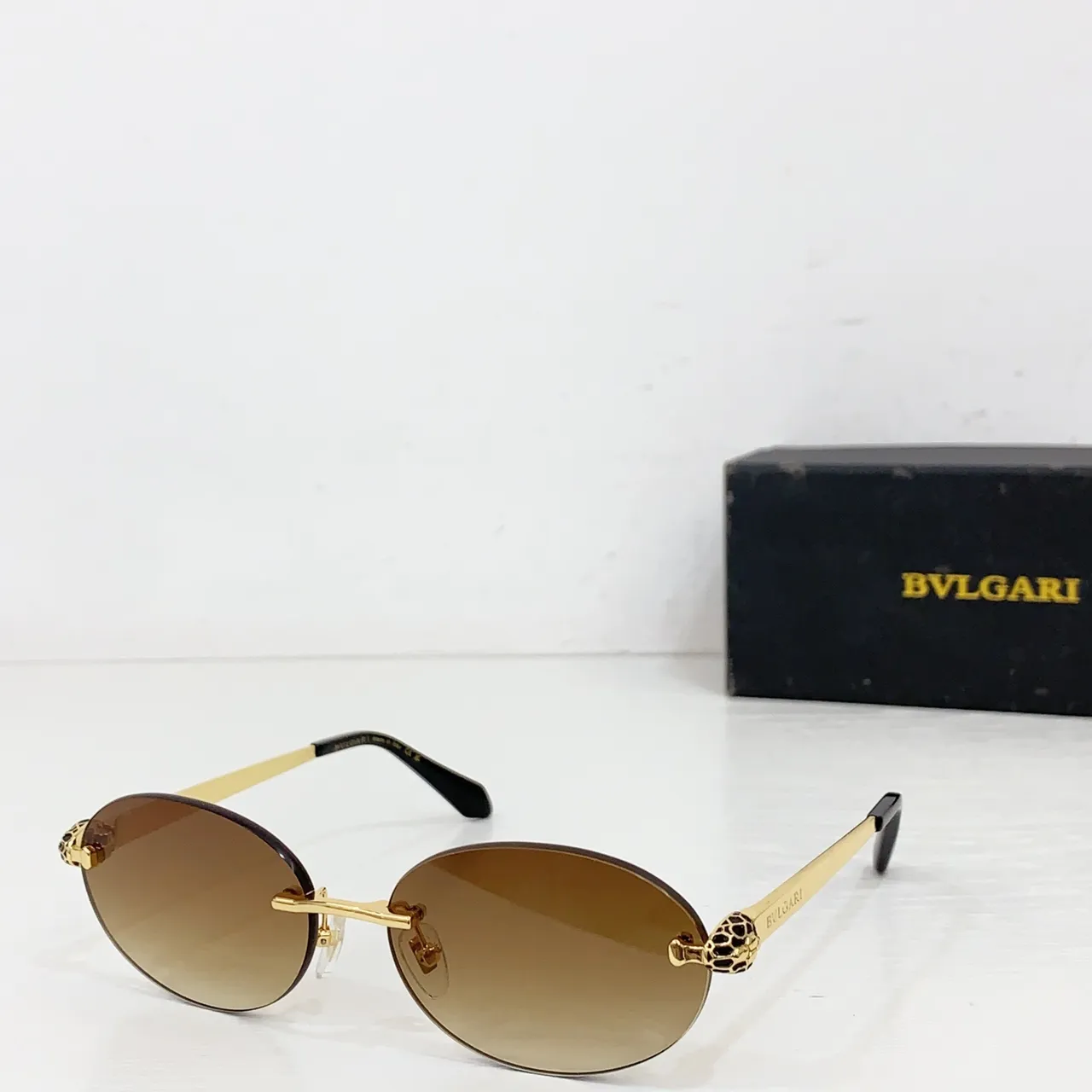 Bvlgari Serpenti Lunettes de Soleil Sans Monture Ovales Lentille Gradient 2