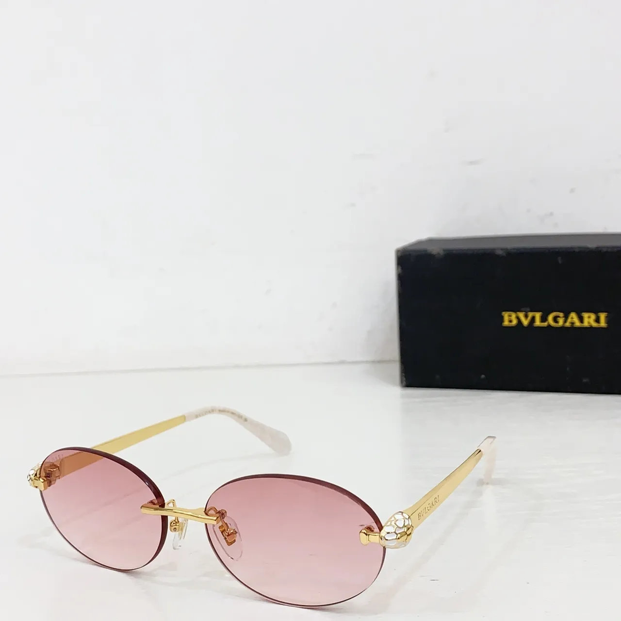 Bvlgari Serpenti Lunettes de Soleil Sans Monture Ovales Lentille Gradient 5