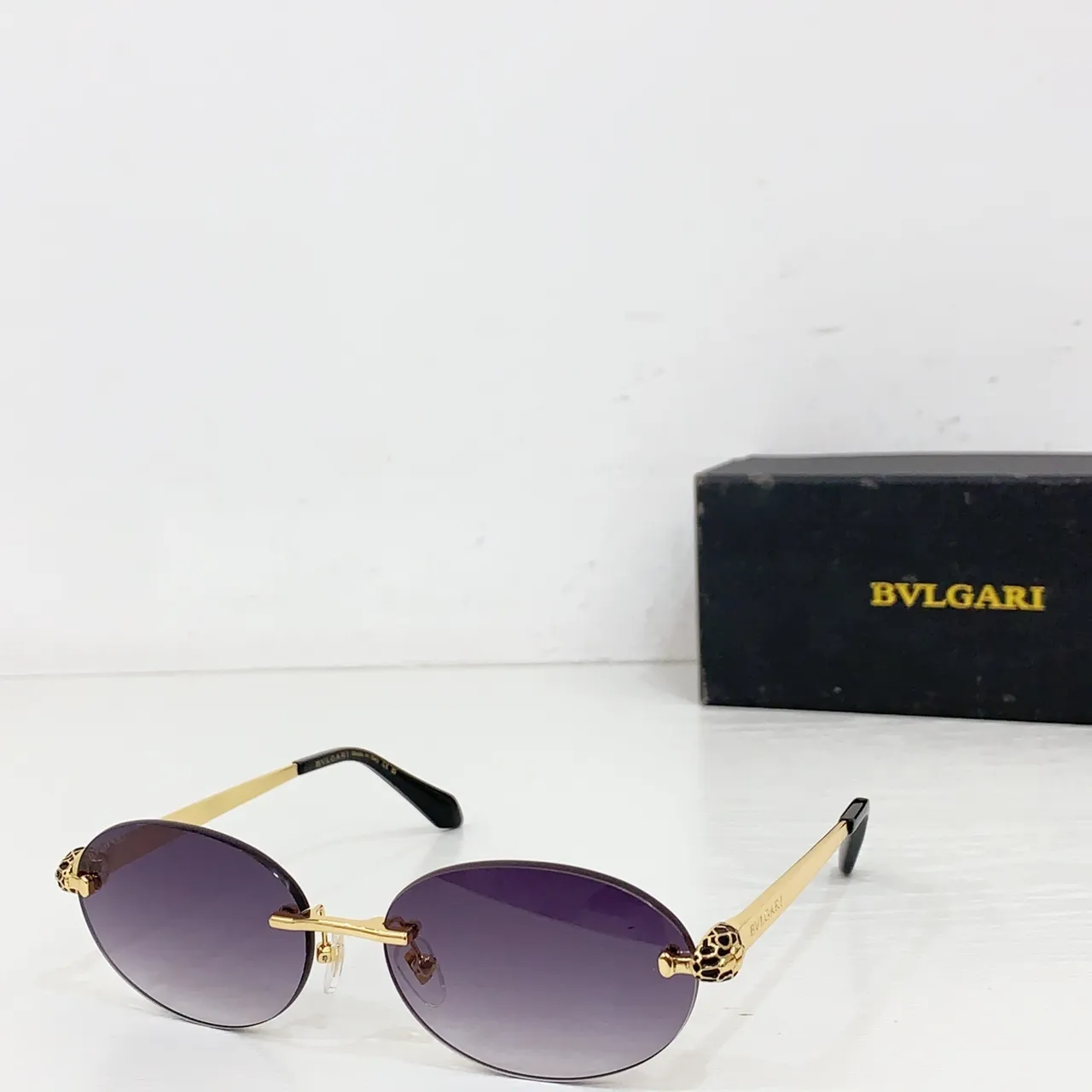Bvlgari Serpenti Lunettes de Soleil Sans Monture Ovales Lentille Gradient 6