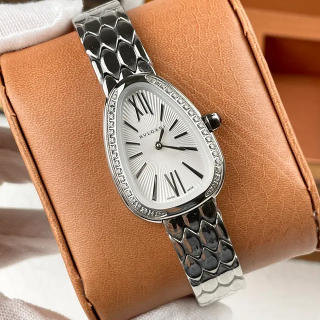 Bvlgari Serpenti Relógio mecânico com bisel de diamantes em forma de lágrima 4