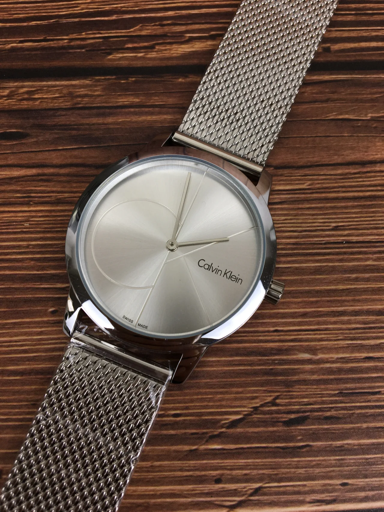 Calvin Klein Minimal Silver-Tone Mesh Bracelet Quartz Watch 6