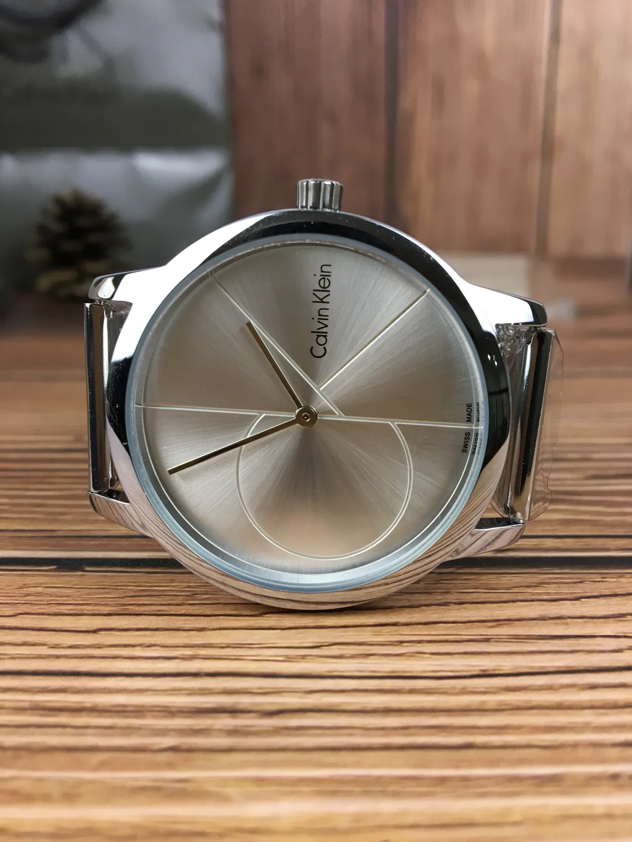 Calvin Klein Minimal Silver-Tone Mesh Bracelet Quartz Watch 7