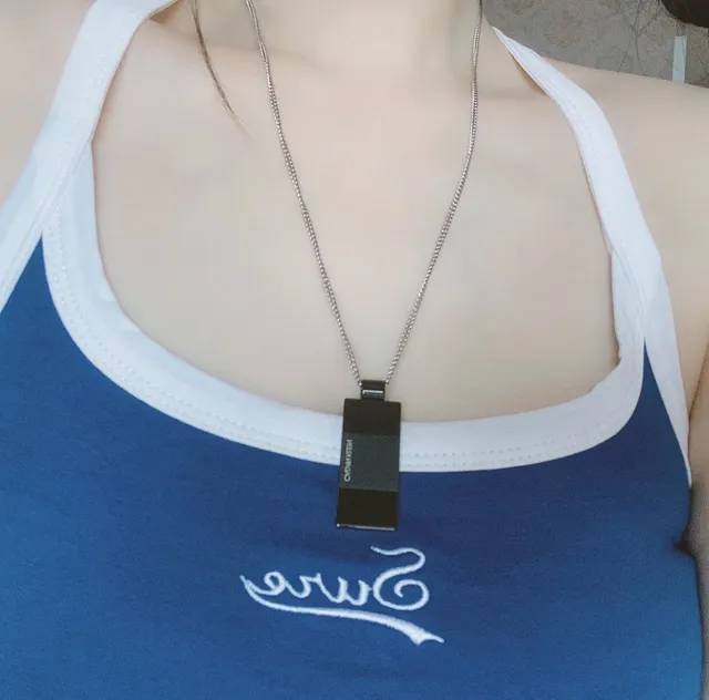 Collier pendentif Calvin Klein Minimaliste Noir Rectangulaire 5