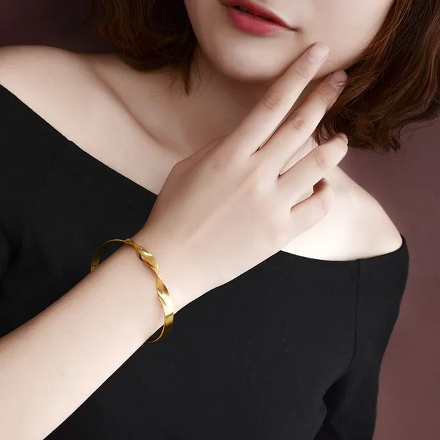 Calvin Klein Twisted Two-Tone Polished Metal Open Cuff Bracelet 5