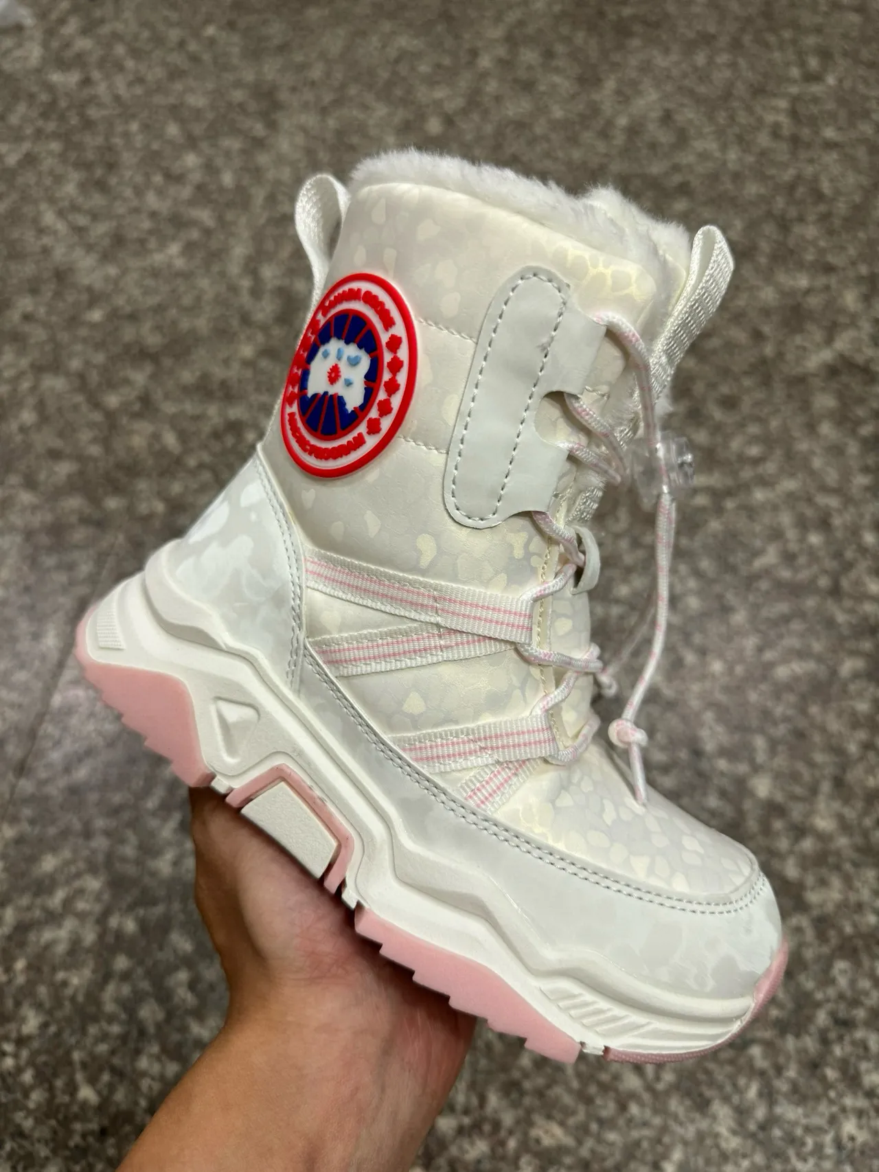 Canada Goose Arctic Program Estampado de Leopardo Botas de Nieve Negro para Niños 12