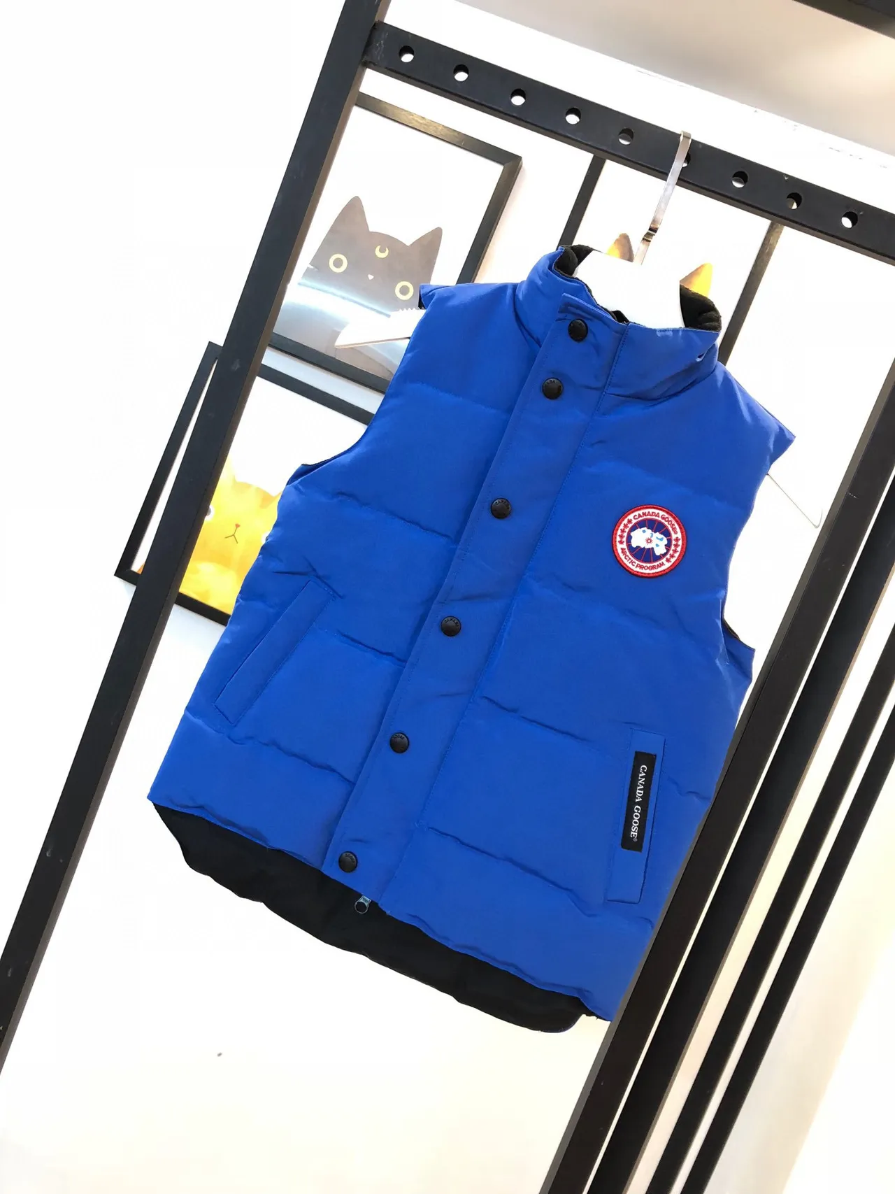 Canada Goose Purple Black Quilted High-Collar Vest 13