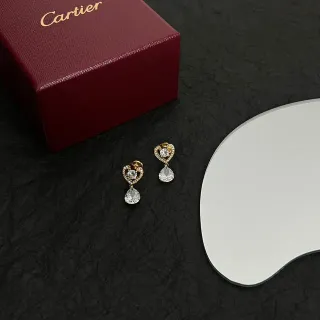Cartier أقراط قلب ودمعة