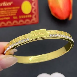 Cartier Juste un Clou Gold Pavé Crystal Bracelet