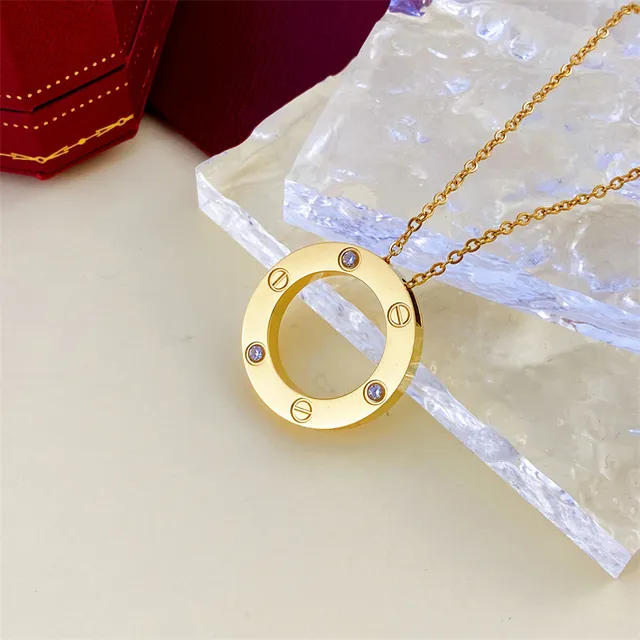 Cartier Juste un Clou Cercle Ouvert Or Rose Collier avec Pierres 2