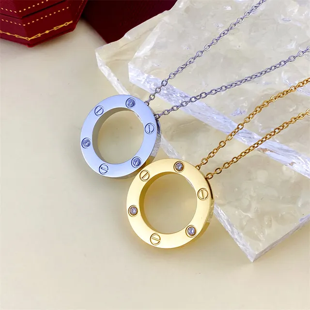 Cartier Juste un Clou Cercle Ouvert Or Rose Collier avec Pierres 3