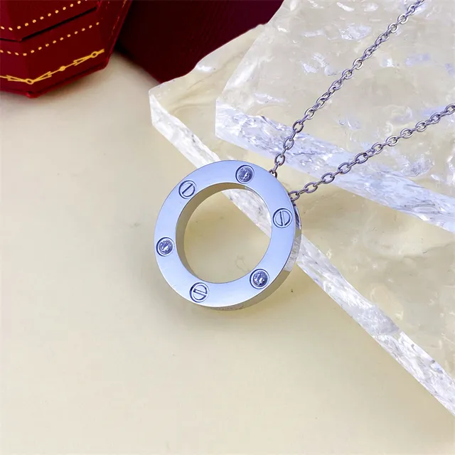 Cartier Juste un Clou Cercle Ouvert Or Rose Collier avec Pierres 4