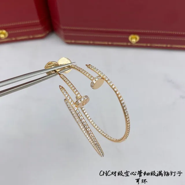 Boucles d'oreilles Cartier Juste un Clou Pavé diamants or 8