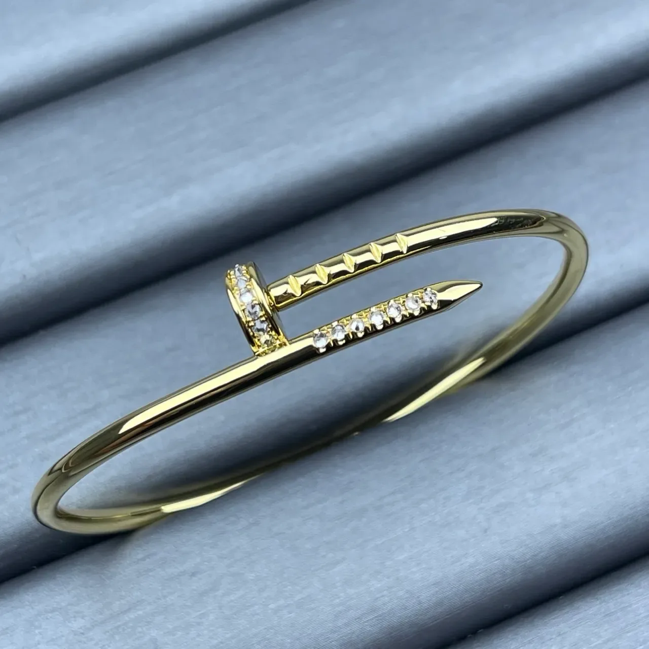 Cartier Juste un Clou Pavé Motivo de Unha Braceletes Abertos 2
