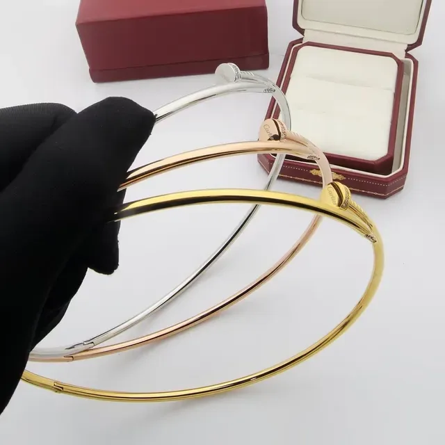 Cartier Juste un Clou Pulseiras Prata Polida Ouro Rosa Ouro Amarelo 7