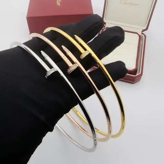 Cartier Juste un Clou Pulseiras Prata Polida Ouro Rosa Ouro Amarelo 8