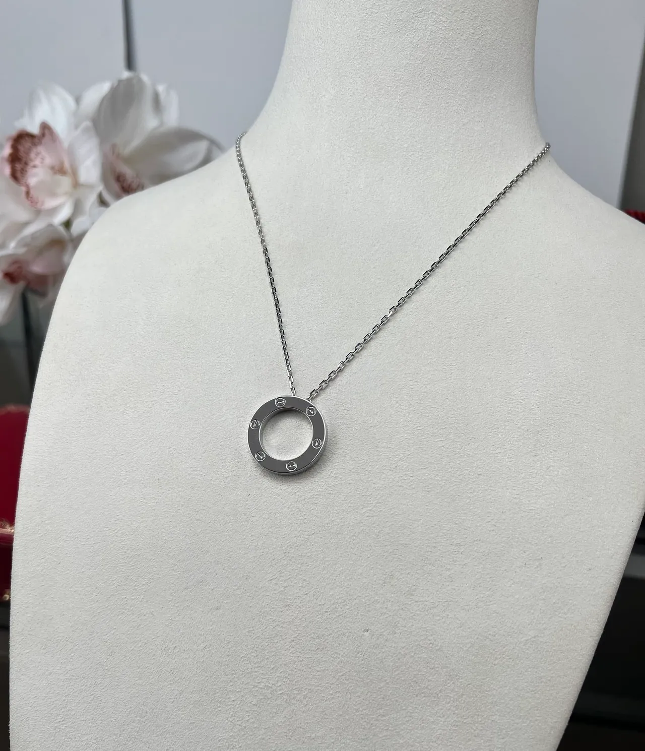 Cartier Juste un Clou قلادة فضية دائرية 2