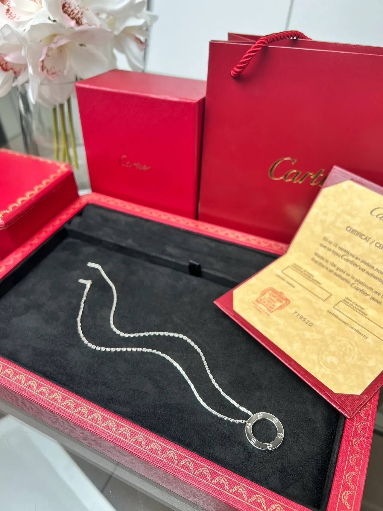 Cartier Juste un Clou قلادة فضية دائرية 8