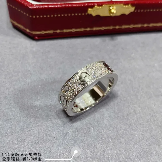 Cartier Juste un Clou Large Bande Bague Pavé Diamants 6