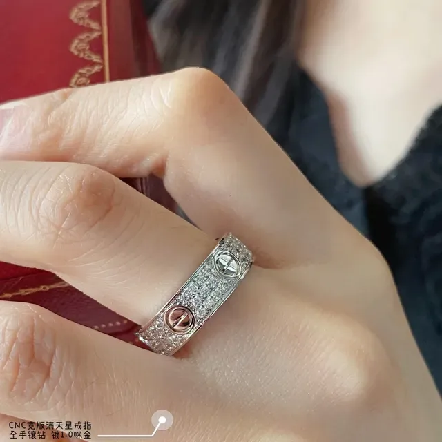 Cartier Juste un Clou Large Bande Bague Pavé Diamants 7