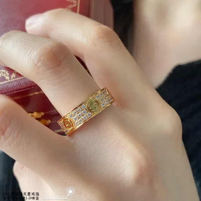 Cartier Juste un Clou Large Bande Bague Pavé Diamants 8