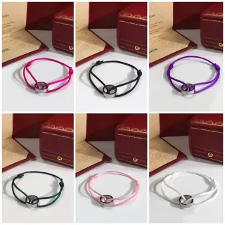 Cartier Love Bracelet Fuchsia Cord Interlocking Ring Bracelet