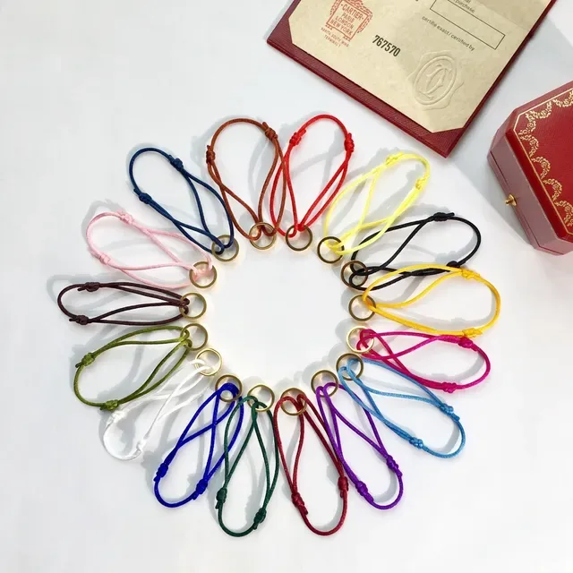 Cartier Love bracelet cordon fuchsia anneaux entrelacés 2