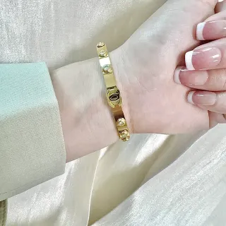 Cartier Love سوار ذهبي شفاف صلب نقشة المسمار