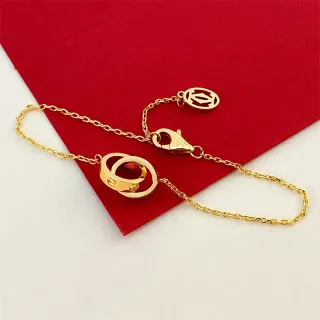 Cartier Love Interlocking Rings Gold Bracelet