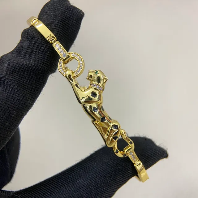 Cartier Panthère Gold Black Panther Motif Enamel Spots Bracelet 4
