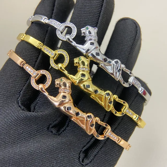 Cartier Panthère Gold Black Panther Motif Enamel Spots Bracelet 5