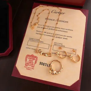 Collar Cartier Panthère Oro Motivo Pantera Negra Amarillo