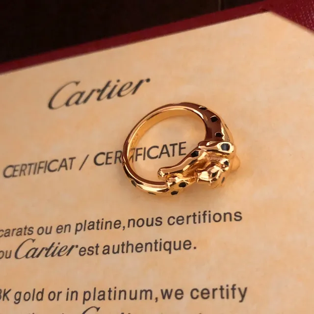 Colar Cartier Panthère Ouro Motivo Pantera Preta Amarelo 9