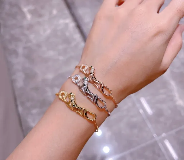 Cartier Panthère Panther Motivo Oval-Link pulseira 7